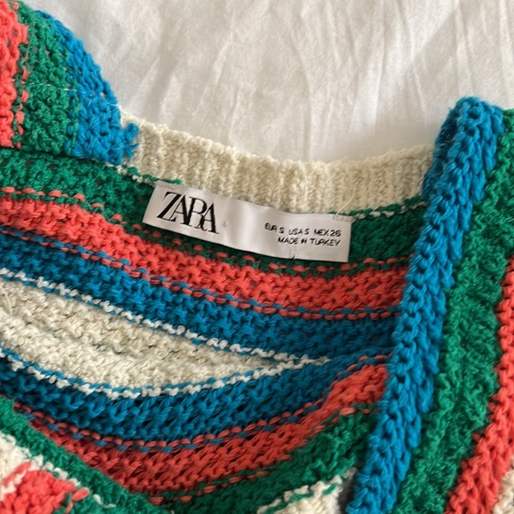 Zara Multicolor Crochet Dress - Picture 2 of 2